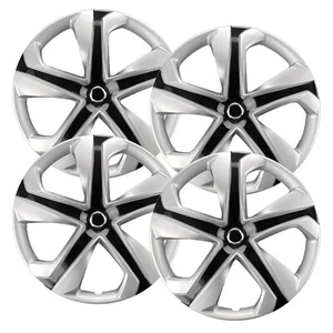 Set of (4) 16" Silver/Black Hubcap Replacements for Honda Civic 2016-2018 - Picture 1 of 6