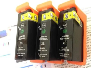 Cartucho de tinta de rendimiento 3UNK BK 100XL H para Lexmark Prospect Pro205 y 705 Pro901 802 - Imagen 1 de 2