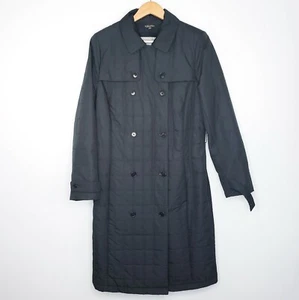 Gabardina Brooks Brothers para mujer talla 10 negra acolchada doble botonadura - Imagen 1 de 5
