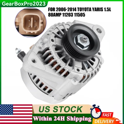 New Alternator Fits Fits 2006-2014 Toyota Yaris 1.5L 80A 12V 27060-21150 VND0426 Foto 1 de 4