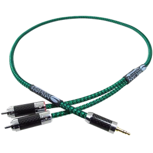 3.5 mm Mini Plug to Dual RCA Stereo Breakout Cable - Picture 1 of 4