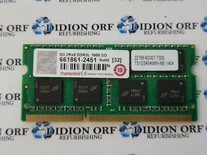 TRANSCEND 8 GB DDR3 LAPTOP RAM PC3-1600 1Rx8 TS1GSK64W6H-ME, SKU 16798 - Picture 1 of 1