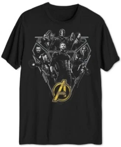 Marvel Avengers New Mens Arc Reactor Short Sleeve Crew Neck Tee Shirt Black M - Picture 1 of 1