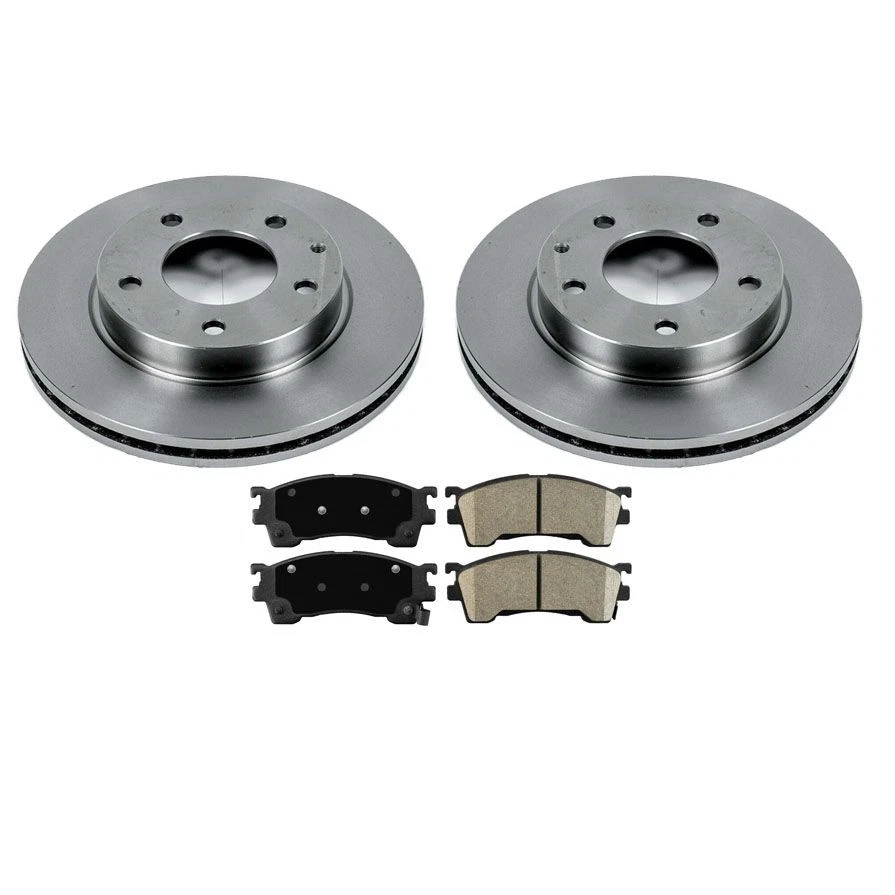 Rotores dianteiros e pastilhas de freio de cerâmica para 1993-1997 Ford Probe para Mazda MX6 - Imagem 1 de 4