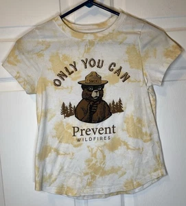 Smokey Bear Wildfire Prevention Tee Shirt Tie Dye Girls Youth Large - Picture 1 of 3