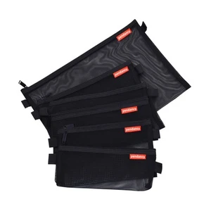 Mesh Zipper Pouch 5pcs Lightweight Nylon File Folders Document Organizer Cosm... - Picture 1 of 9