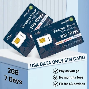 International Data SIM Card 5G 4G LTE 2GB 7Days for 49 Countries & Regions - Picture 1 of 5