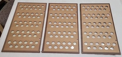 Lote De 3 Tablero De Monedas Wayte Raymond Nº 209 monedas de diez centavos en blanco de Estados Unidos 55 agujeros cada una 14x7,5 Foto 1 de 4