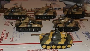 (C-19) 6 Zylmex Japanese Type 61 Diecast Tanks. Painted. - Picture 1 of 3