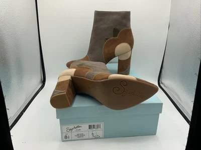Botines Seychelles Talla 8.5 Matinee Taupe Gamuza Tacones Nuevos con Etiquetas Foto 1 de 4