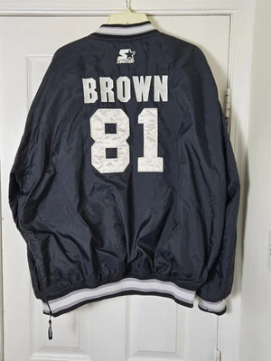 Jaqueta masculina rara vintage Starter Oakland Raiders Tim marrom tamanho GG - Imagem 1 de 4