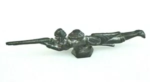 DE COLECCIÓN AÑOS 50/60 SOLDADO DE JUGUETE TIRADOR PROPENSO A SOLDADOS INFANTERÍA DE COMBATE 3-1/2" METAL - Imagen 1 de 6