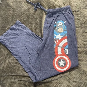 Pantalones de pijama Marvel para hombre pantalones para dormir XL azul Capitán América - Imagen 1 de 5