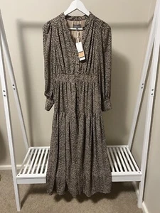 🤎 TOKITO Wild Lux Dress - Leopard Print LS Maxi - Size 6 - BNWT New RRP $119.95 - Picture 1 of 17