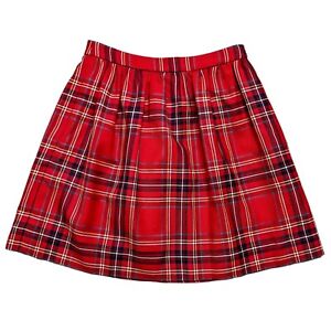 Brooks Brothers 346 | NWT Girls Size 12 Red Tartan Plaid Wool Lined Skirt