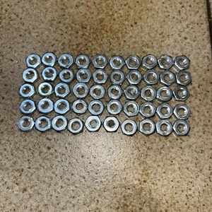 50-Qty 10-32 Hex Nuts Machine Screw Nut Grade 2 Electro Zinc Plated Steel NOS - Picture 1 of 6