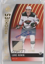 2017 SP Game Used Red Spectrum Premium Materials /15 Luke Kunin Rookie Auto RC