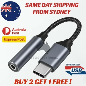 USB C To AUX 3.5mm Audio Headphone Jack Adapter AUX Cable For Samsung iPhone - Picture 1 of 9