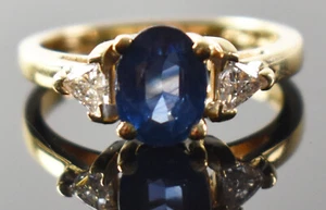 14K Gold Tourmaline ? Ring w Diamond Accents Size 6.5 - NO RESERVE JR7 - Picture 1 of 8