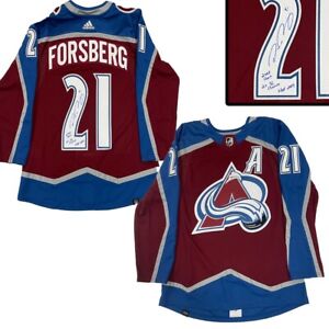PETER FORSBERG Signed Colorado Avalanche Jersey-2003 Hart, 2x SC Champs & HOF 14