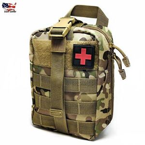 Tactical First Aid Kit Medical Molle Rip Away EMT IFAK Survival Pouch Bag