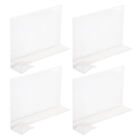  4 Pcs Partition Plate Plastic Dividers Organizer Shelving Bags Drawers