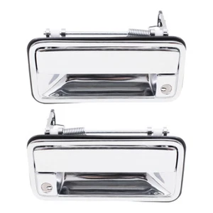 New Pair Outside Front Door Handle Chrome Specialty Chevy GMC Pickup Truck SUV - Picture 1 of 9
