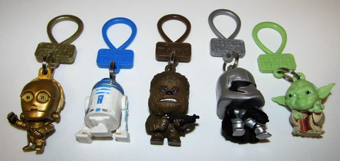 Disney Star Wars Force Awakens Character Bag Clip Bulk Mixed Lot (5) Yoda & more Cover
