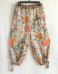 Anthropologie Harem/Balloon/Crop Pants Viscose Pockets High/Elastic Waist Size L - Picture 1 of 9