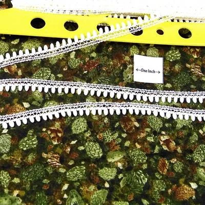 Borde de tela blanca, decorativo de 1/2 pulgada Foto 1 de 2