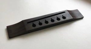 Indian Rosewood Bridge Gibson Type for Acoustic Guitars 2 3/8" String Spacing - Picture 1 of 4