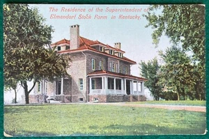c1910 Superintendent Elmendorf Stock Farm Lexington Kentucky Postcard Horse race - Picture 1 of 2