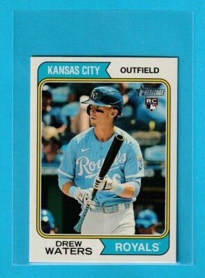 Drew Waters 2023 Topps Heritage #96 "Mini" 084/100 Kansas City Royals Rookie - Image 1 of 2
