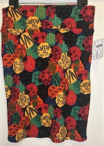 LuLaRoe Cassie Large blau bunt gemischt Blumen Bleistift Pull-On Rock Neu mit Etikett - Bild 1 von 8