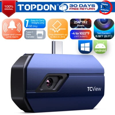 2025 TOPDON TC001 Caméra thermique Caméra infrarouge 256*19 Résolution IR Type-C - Photo 1/4