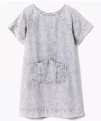 Nuevo con etiquetas Vestido Gymboree All Smiles Niñas Denim Rayas Talla 6 Foto 1 de 2