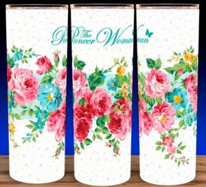 Taza de café de viaje floral Pioneer Woman Heritage vaso 20 oz - Imagen 1 de 3