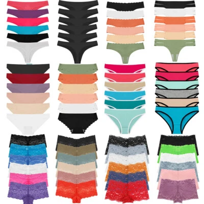 6er Pack Strings Tanga Damen Baumwolle Slip Set DESSOUS Unterwäsche Höschen - Bild 1 von 2