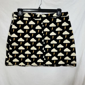Dangerfield Women's Size 16 Skirt Storm Clouds Lightening Graphic Print AOP - Picture 1 of 8