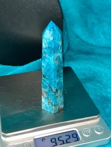 ✨💙Blue Apatite Crystal Tower Crystals Minerals Collection Gemstone Reiki 95g - Picture 1 of 6