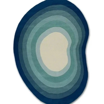 Irregular Shape High Quality Rug Unique Modern Rug, Western Hand Tufted Area Rug - Image 1 of 4