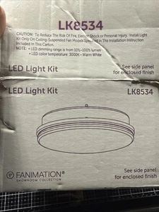 Fanimation Kute 1-Light Ceiling Fan Light Kit Black LK8534BL - Picture 1 of 3