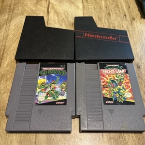 LOT Teenage Mutant Ninja Turtles 1 & 2 II The Arcade Game (Nintendo NES) Tested - Picture 1 of 6