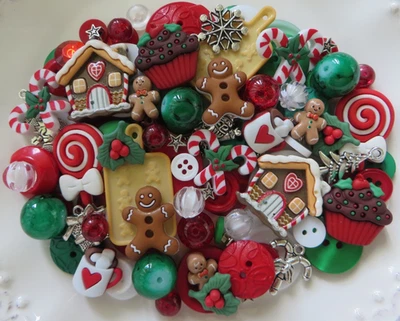 Lote de 100+ Botones y Cuentas Adorno Mezcla - REGALOSINAS NAVIDEÑAS DE Navidad #13 Foto 1 de 2