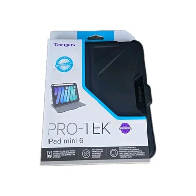 New Targus Pro-Tek For IPad Mini 6 Case Black THZ911US Antimicrobial Protection - Image 1 of 2