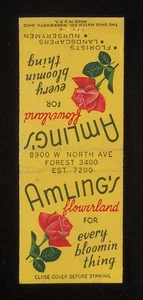 1940s Amling's Flowerland Florists Nurserymen 8900 W. North Ave. Melrose Park IL - Picture 1 of 2