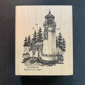 Oregon Leuchtturm Stempel Umpqua River, Winchester Bay oder von Peddler's Pack - Bild 1 von 4