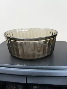 Arcopal Smoked Amber Vintage Glass Deep Dish Or Cake Bowl - Picture 1 of 5