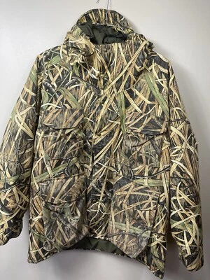 VTG CABELAS XL Tall Gore-Tex Hunting USA Cattail Camo Thinsulate Jacket Coat - Image 1 of 4