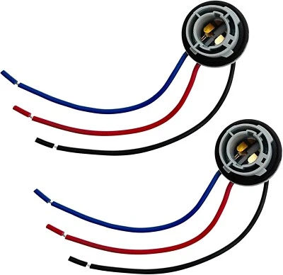 Conector enchufe señal de giro LED 1157, nailon y cobre de alta temperatura (paquete de 2) Foto 1 de 4
